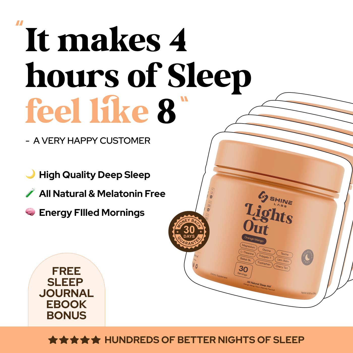 Light’s Out Natural Sleep Powder (30 Servings)